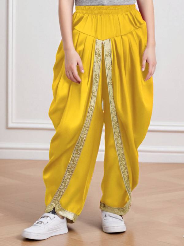 Boys Satin Dhoti Harem Pants Draped Baggy Costume for Halloween, Fancy Dress thumb