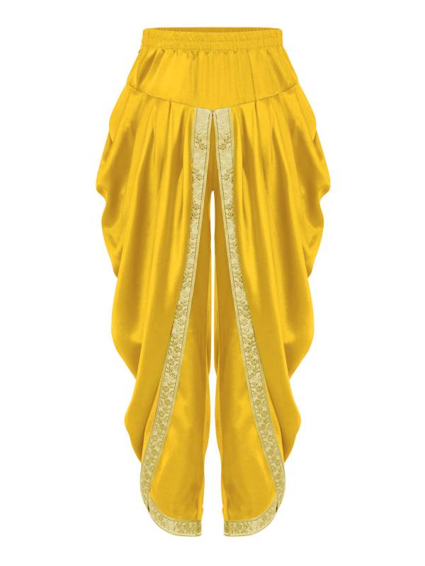 Boys Satin Dhoti Harem Pants Draped Baggy Costume for Halloween, Fancy Dress thumb