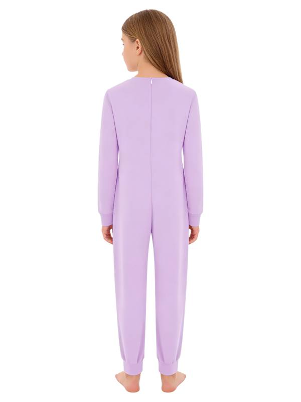 Kids Special Needs Adaptive Clothing Long Sleeve Cotton Autism Sensory Jumpsuit thumb