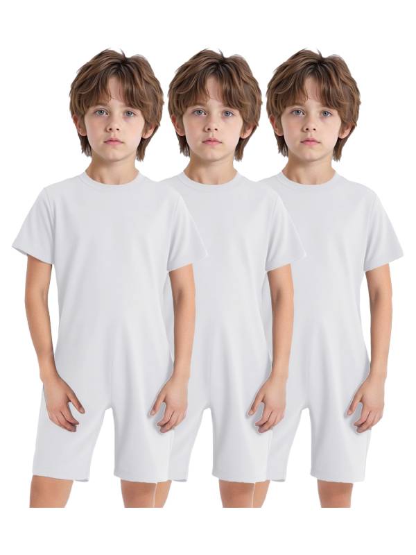 3 Pack Kids Adaptive Jumpsuit Back Zipper Autism Sensory Friendly Clothing thumb