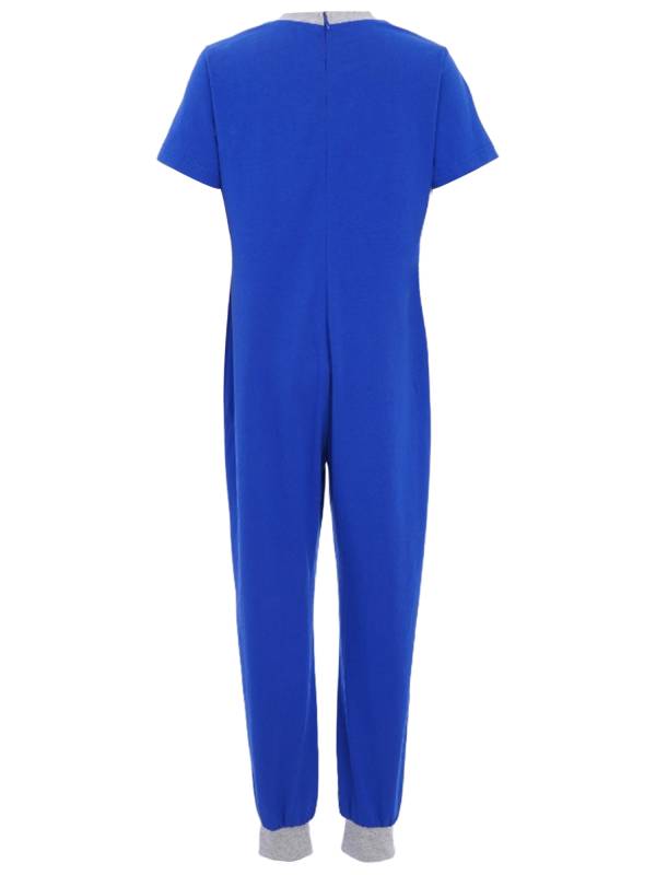 Boys Girls Short Sleeve Adaptive Jumpsuit Back Zipper Autism Sensory Clothes thumb
