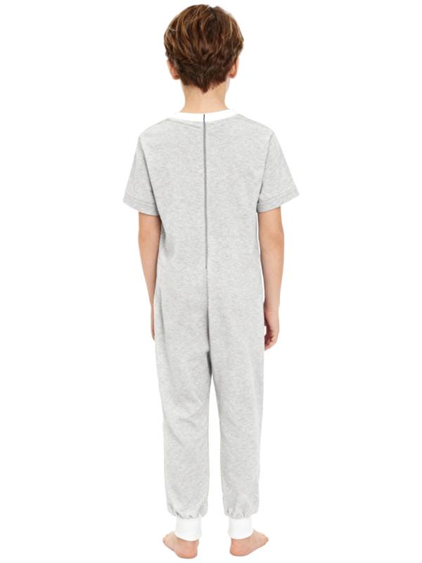 Boys Girls Short Sleeve Adaptive Jumpsuit Back Zipper Autism Sensory Clothes thumb