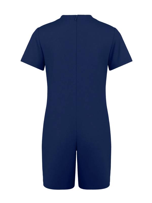 Kids Autism Sensory Jumpsuit Short Sleeve Back Zipper Adaptive Romper thumb