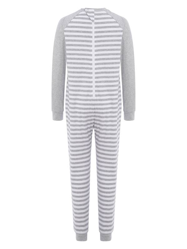 Kids Special Needs Adaptive Clothing Long Sleeve Stripe Autism Sensory Jumpsuit thumb