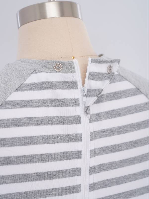 Kids Special Needs Adaptive Clothing Long Sleeve Stripe Autism Sensory Jumpsuit thumb