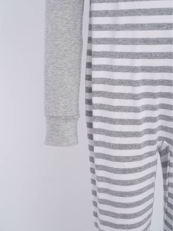 Kids Special Needs Adaptive Clothing Long Sleeve Stripe Autism Sensory Jumpsuit thumb