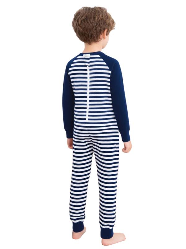 Kids Special Needs Adaptive Clothing Long Sleeve Stripe Autism Sensory Jumpsuit thumb