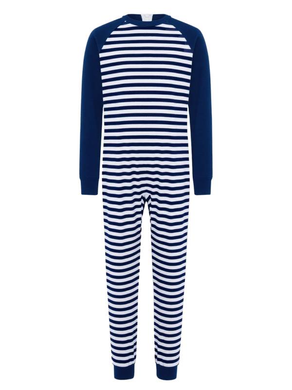 Kids Special Needs Adaptive Clothing Long Sleeve Stripe Autism Sensory Jumpsuit thumb