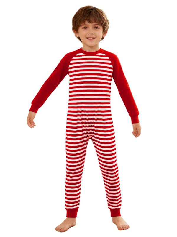 Kids Special Needs Adaptive Clothing Long Sleeve Stripe Autism Sensory Jumpsuit thumb