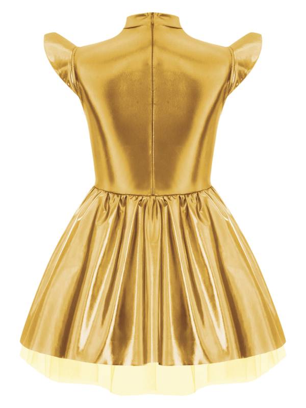 Girls Iridescent Alien Tutu Dress with Zipback for Halloween, Cosplay & Stage thumb