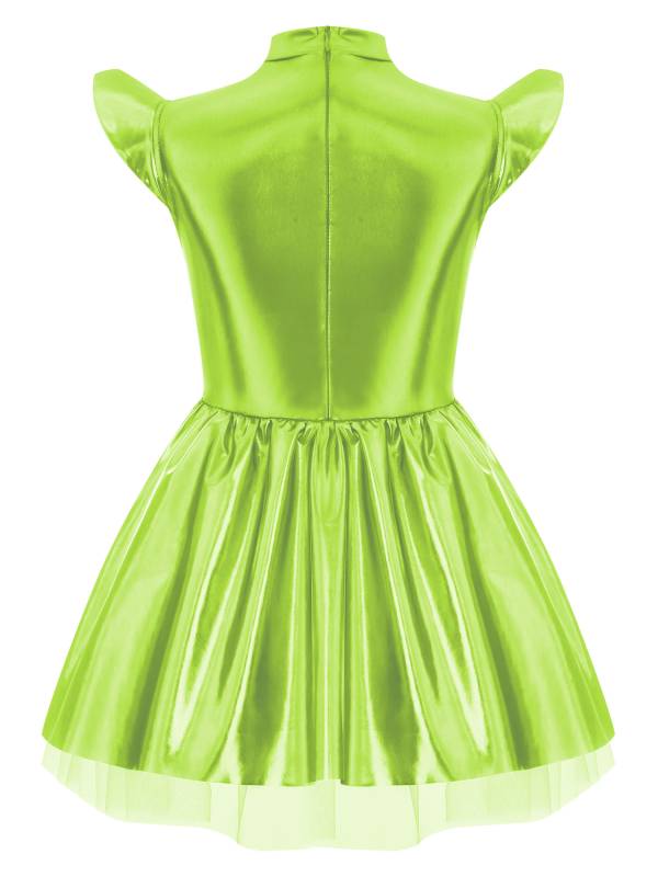 Girls Iridescent Alien Tutu Dress with Zipback for Halloween, Cosplay & Stage thumb