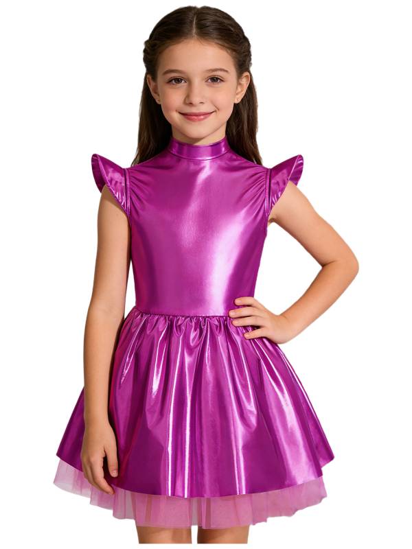 Girls Iridescent Alien Tutu Dress with Zipback for Halloween, Cosplay & Stage thumb