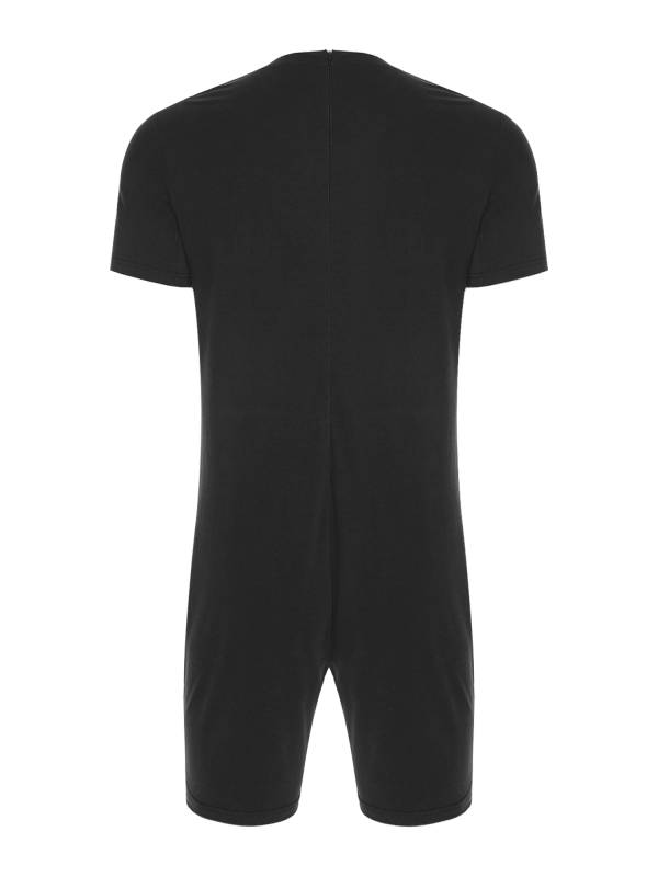 Adults Unisex Anti-strip Adaptive Jumpsuit Short Sleeve Back Zipper Rompers thumb