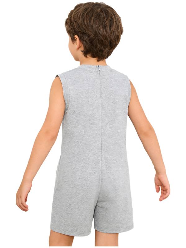 Kids Adaptive Romper Sleeveless Back Zipper Sensory Friendly for Special Needs thumb
