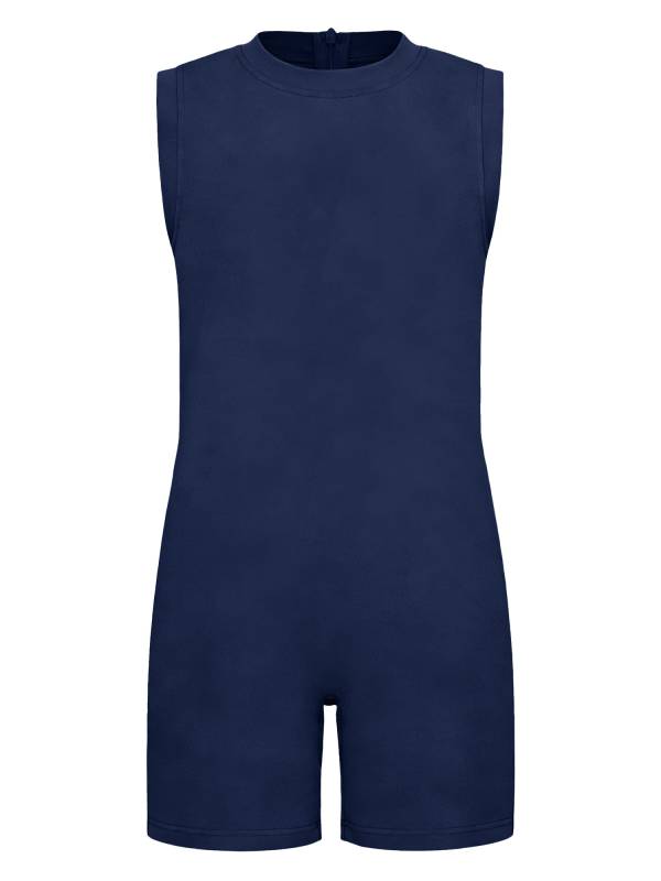 Kids Adaptive Romper Sleeveless Back Zipper Sensory Friendly for Special Needs thumb