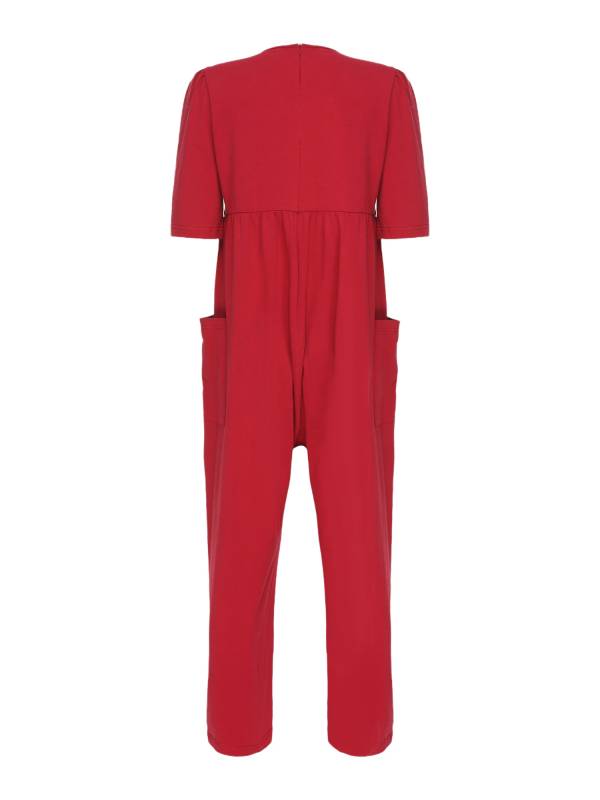 Women Adaptive Anti-Strip Jumpsuit Secure Back Zipper for Alzheimer's & Dementia thumb