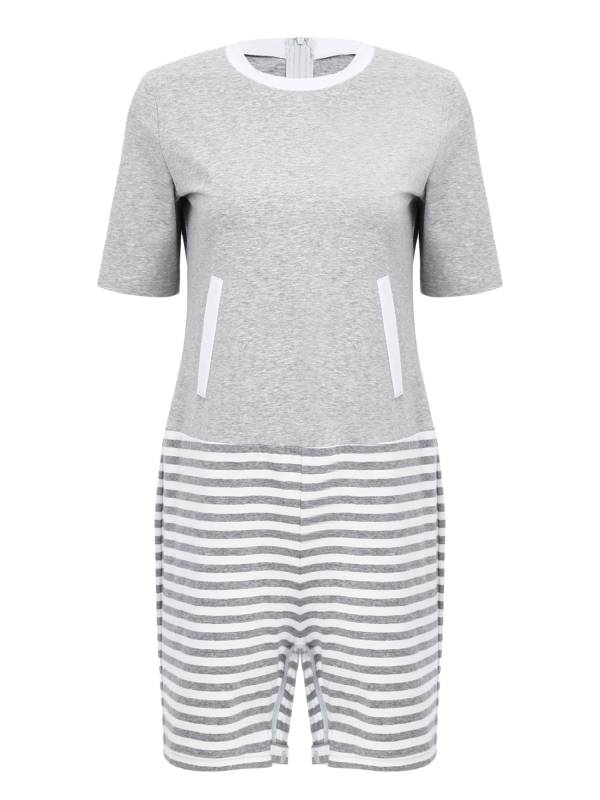Women Adaptive Anti-Strip Romper Back Zipper Jumpsuit for Dementia, Alzheimer's thumb