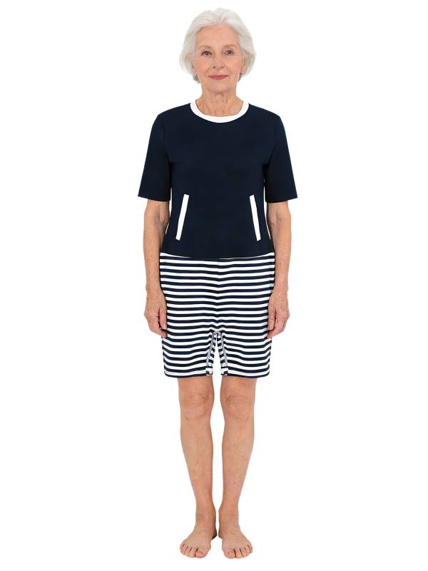 Women Adaptive Anti-Strip Romper Back Zipper Jumpsuit for Dementia, Alzheimer's thumb