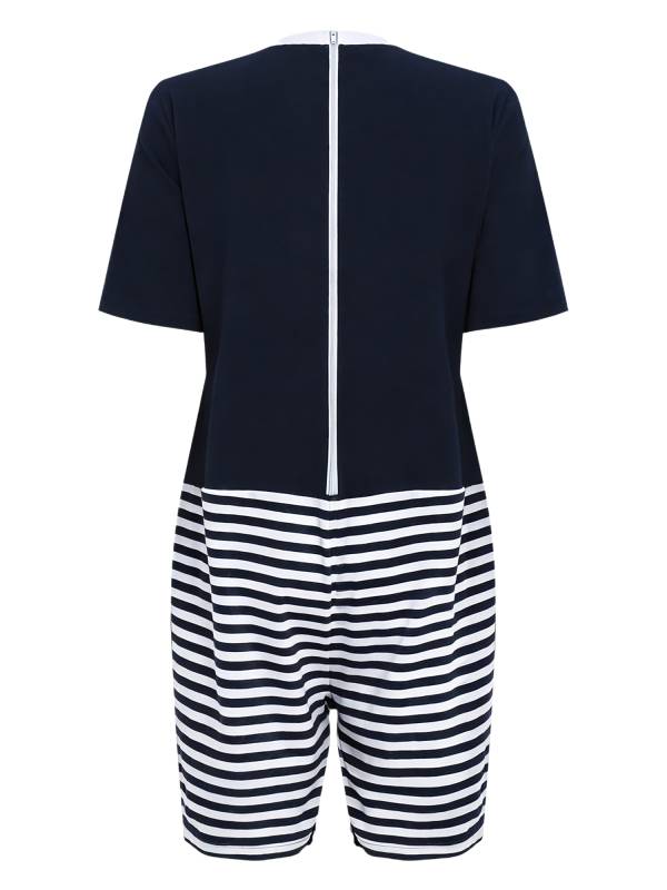 Women Adaptive Anti-Strip Romper Back Zipper Jumpsuit for Dementia, Alzheimer's thumb