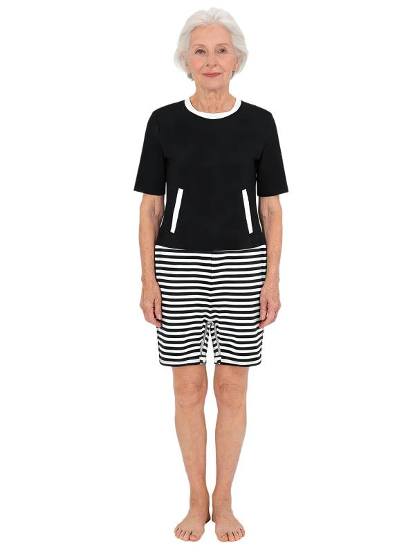 Women Adaptive Anti-Strip Romper Back Zipper Jumpsuit for Dementia, Alzheimer's thumb