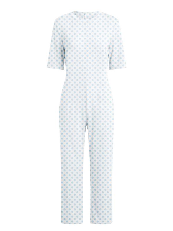 Womens Floral Short Sleeve Back Zipper Anti-strip Adaptive Rompers for Alzheimer thumb