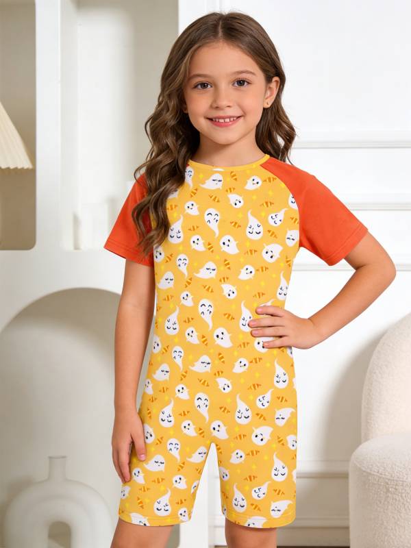 Kids Special Needs Adaptive Clothing Cute Printed Anti-strip Jumpsuit thumb