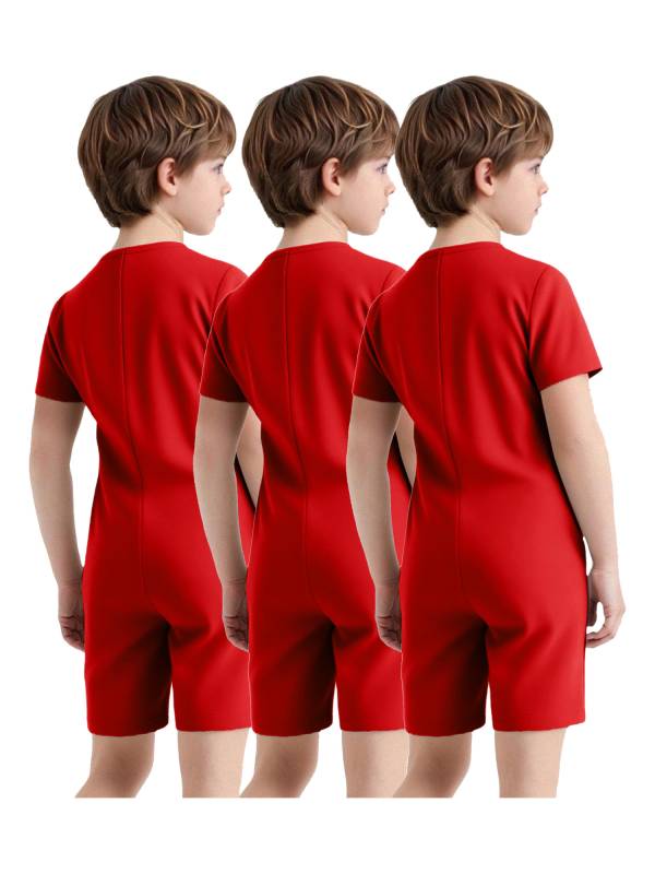 3 Pack Kids Adaptive Jumpsuit Back Zipper Autism Sensory Friendly Clothing thumb
