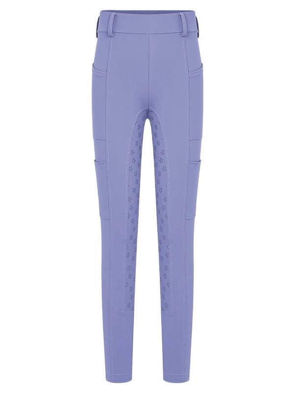 Kids Equestrian Full Seat Breeches Anti-Slip Riding Leggings with Multi-Pocket thumb