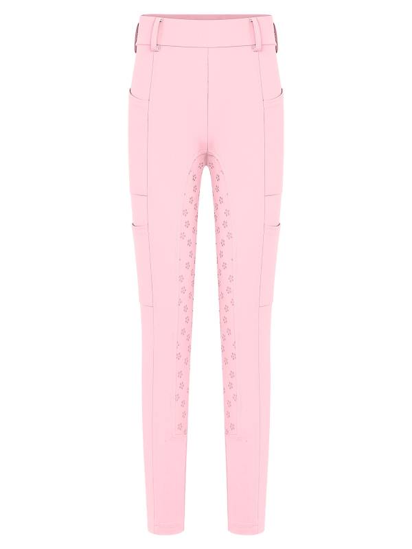 Kids Equestrian Full Seat Breeches Anti-Slip Riding Leggings with Multi-Pocket thumb