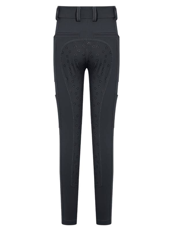 Kids Equestrian Full Seat Breeches Anti-Slip Riding Leggings with Multi-Pocket thumb