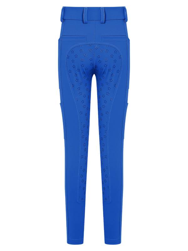 Kids Equestrian Full Seat Breeches Anti-Slip Riding Leggings with Multi-Pocket thumb
