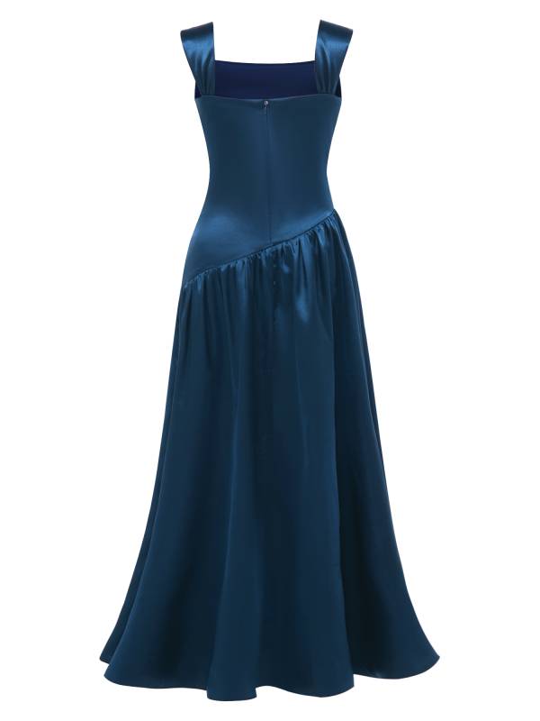 Girls Elegant Satiny Party Gown Flower Girl Dress for Wedding & Baptism thumb