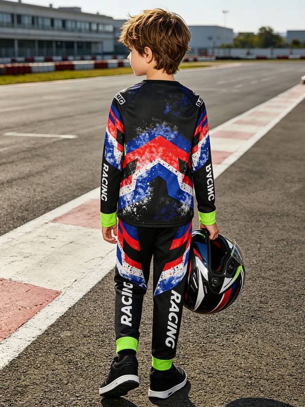 Boys Motocross 2-Piece Jersey & Pants Set for Off-Road & Mountain Biking thumb