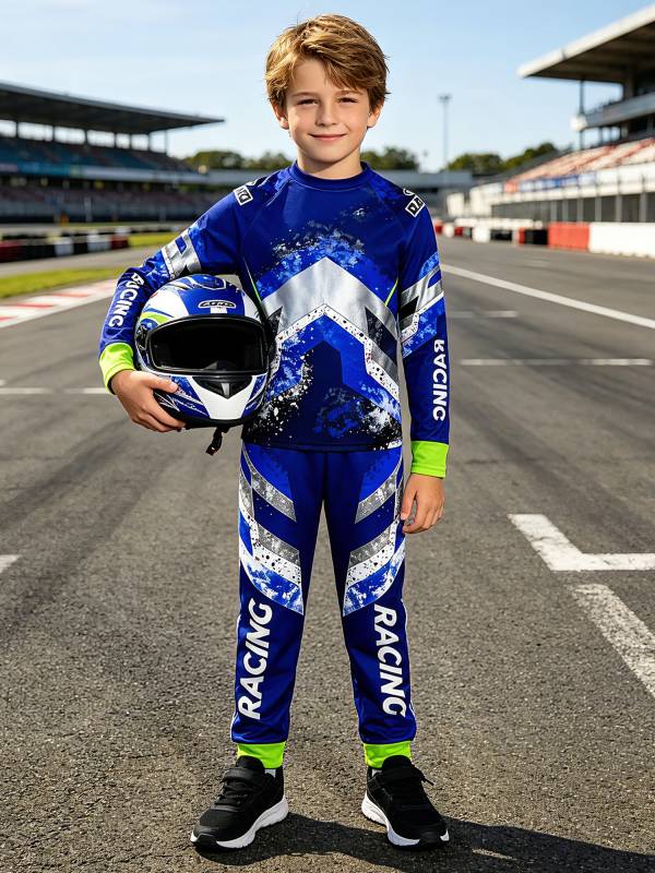 Boys Motocross 2-Piece Jersey & Pants Set for Off-Road & Mountain Biking thumb