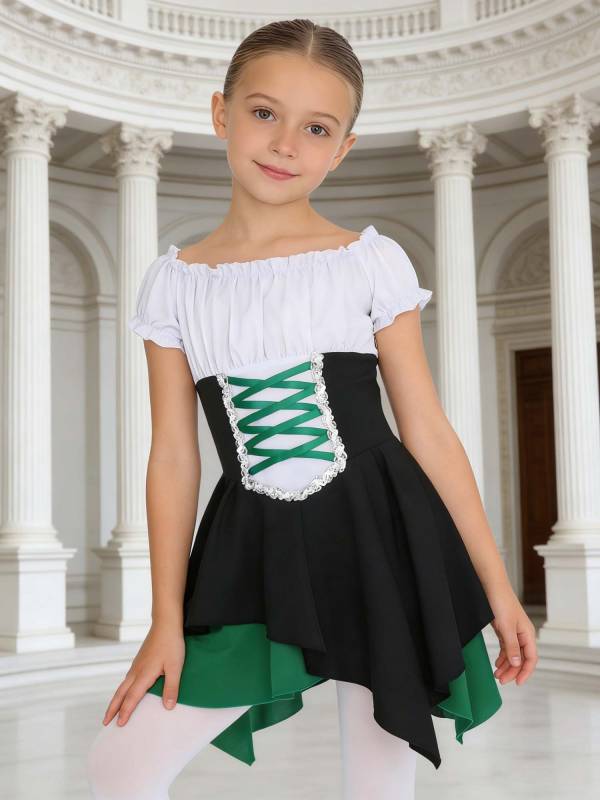 Girls Medieval Renaissance Dress Vintage Halloween Carnival Costume thumb