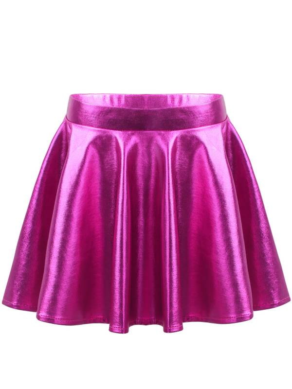 Kids Girls Outfit Metallic Costume Carnival Set Dancewear Cosplay Stage Alien thumb