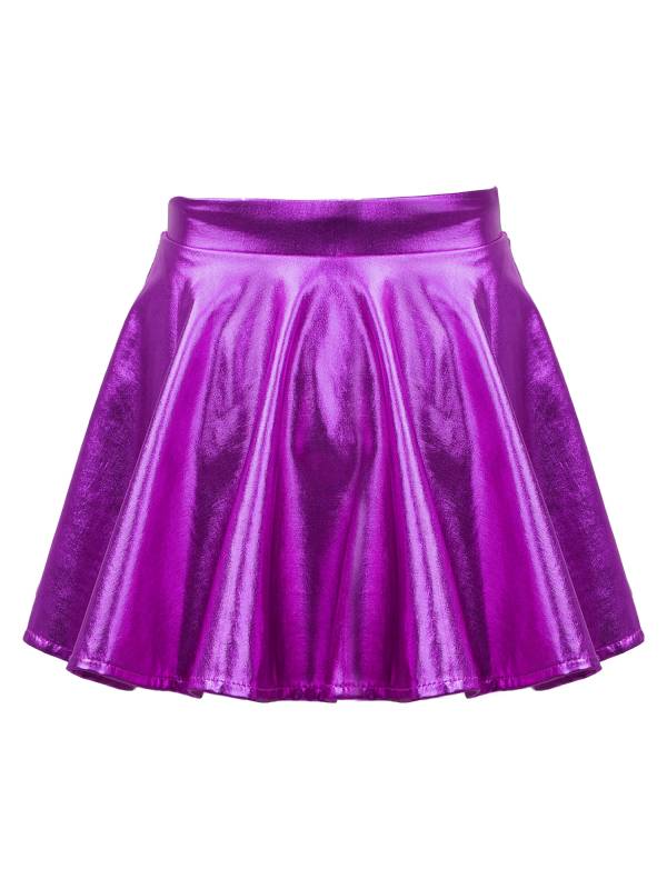 Kids Girls Outfit Metallic Costume Carnival Set Dancewear Cosplay Stage Alien thumb