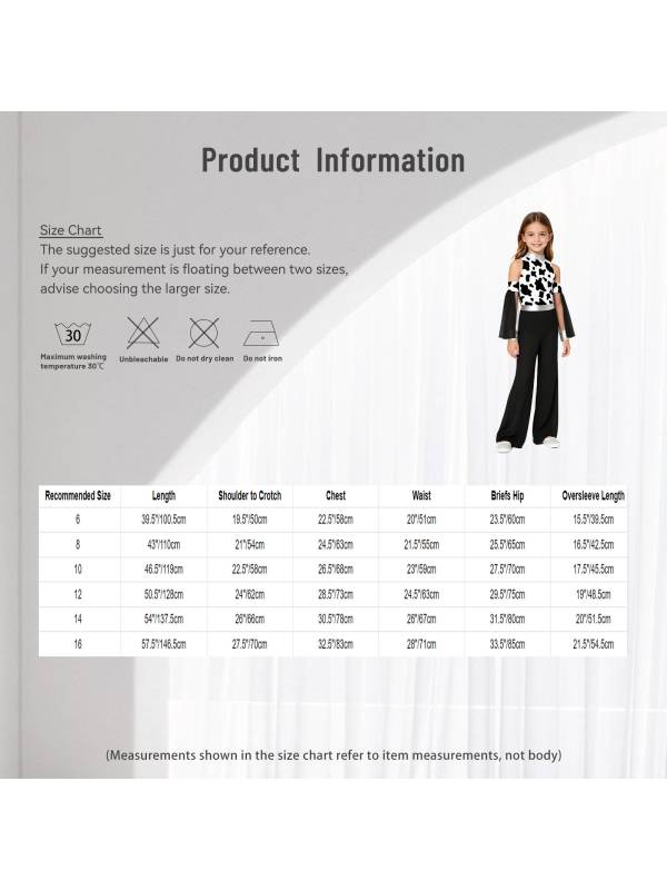 Kids Girls Cave Costumes Dancewear Jumpsuit Dress-Up Romper Design Patchwork thumb