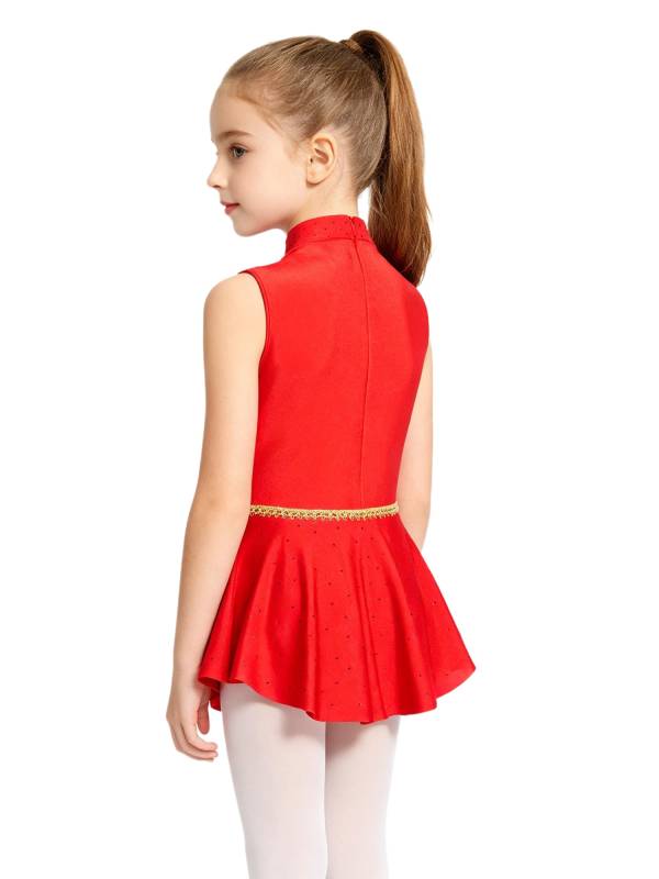 Kids Girls Leotard Halloween Costume Color Block Bodysuit With Back Panel Stage thumb
