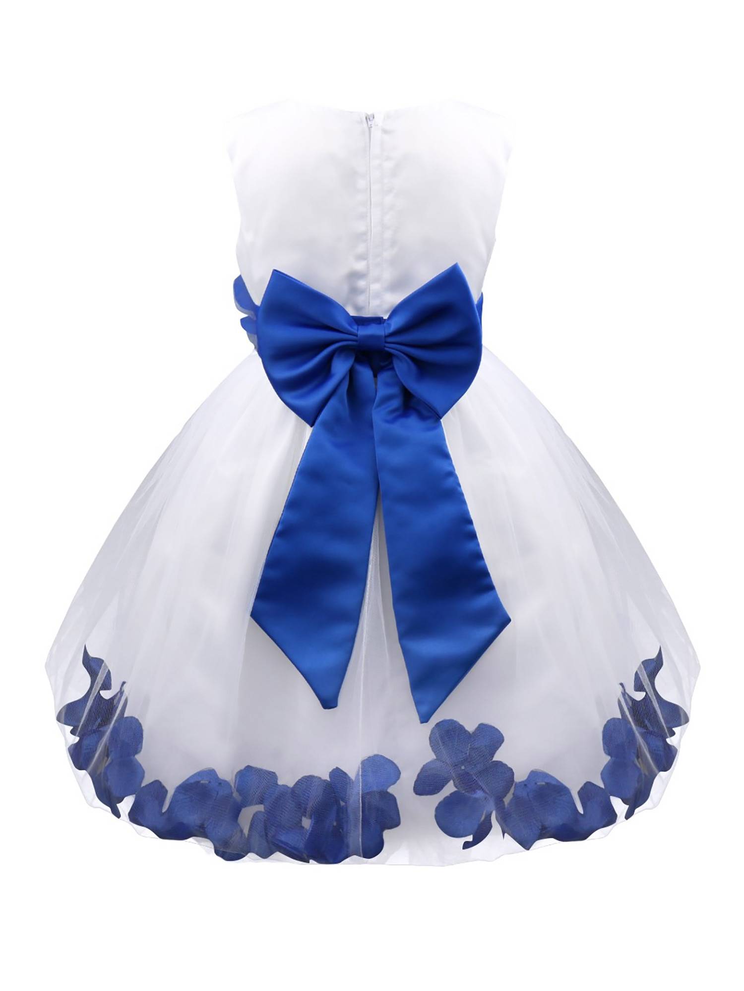 Kids Girls Flower Petals Tulle Ball Gown Flower Girls Dress
