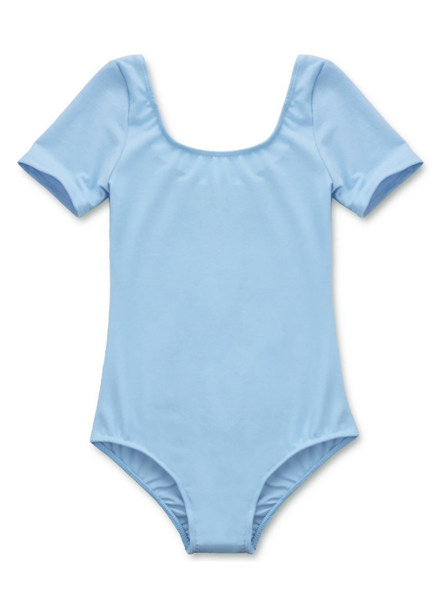 Kids Girls Short Sleeves Stretchy Gym Ballet Dance Leotard