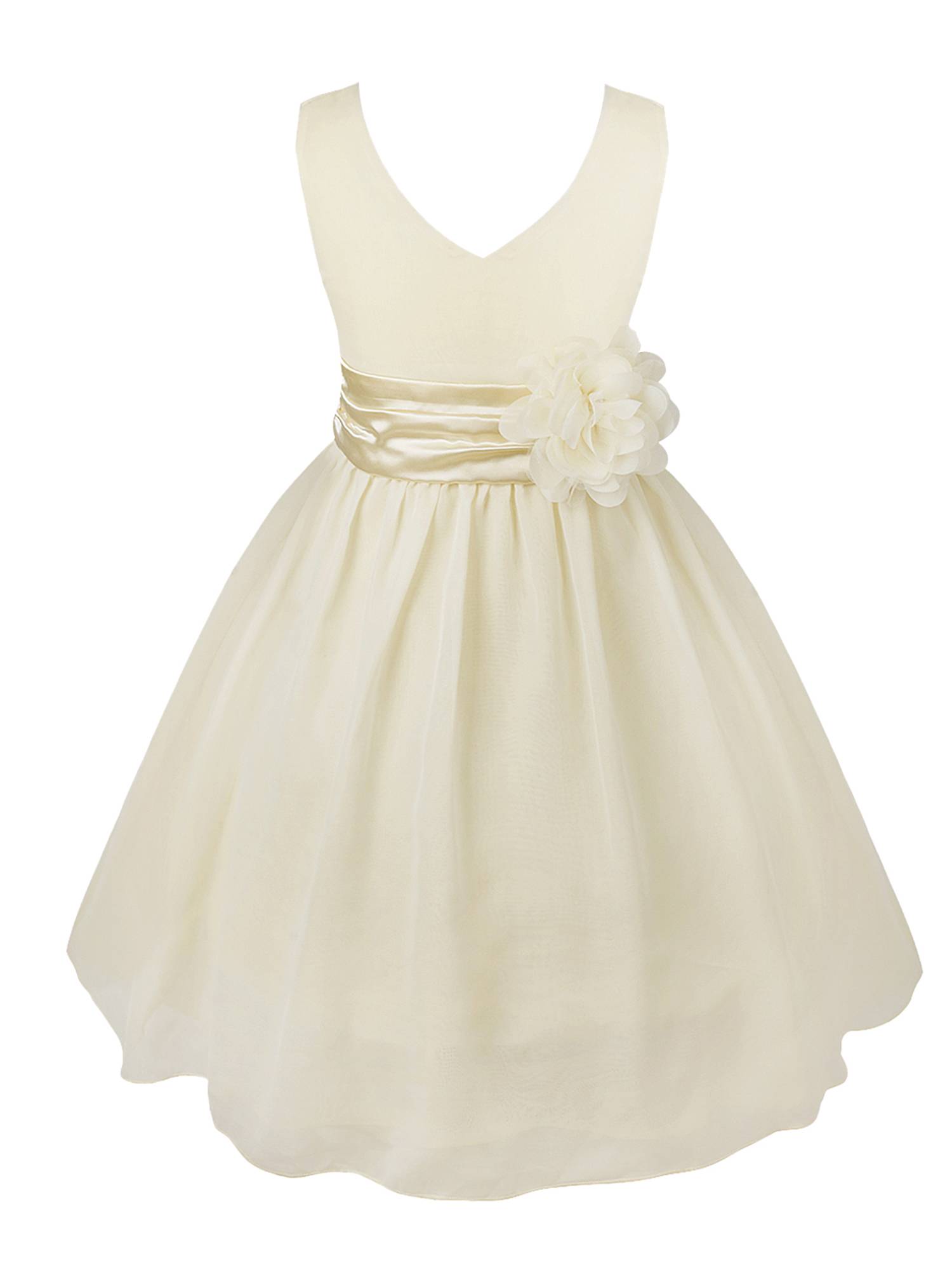 Toddler/Kids Girls Flower and Bowknot Ball Gown Chiffon Dress