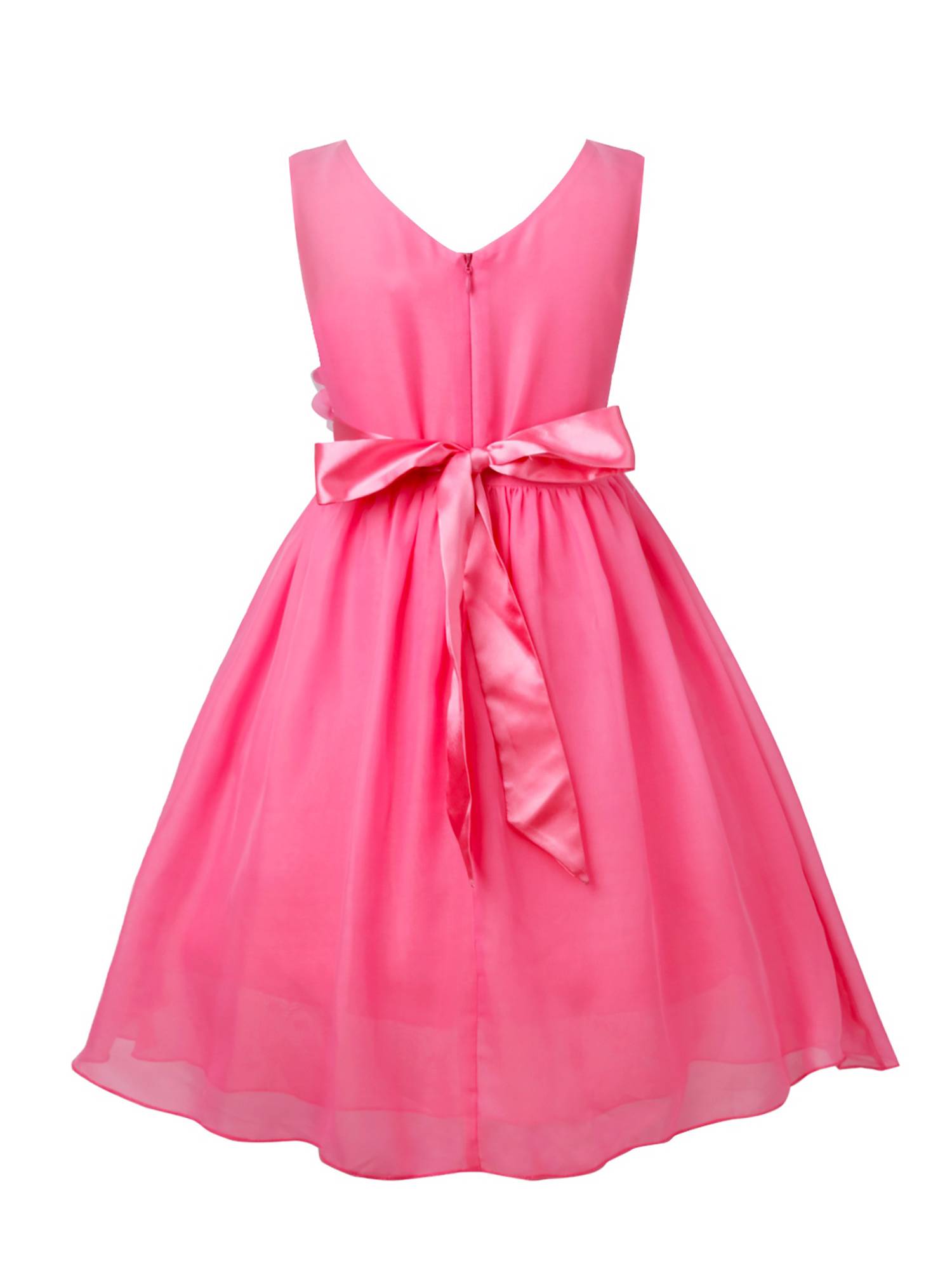 Toddler/Kids Girls Flower and Bowknot Ball Gown Chiffon Dress