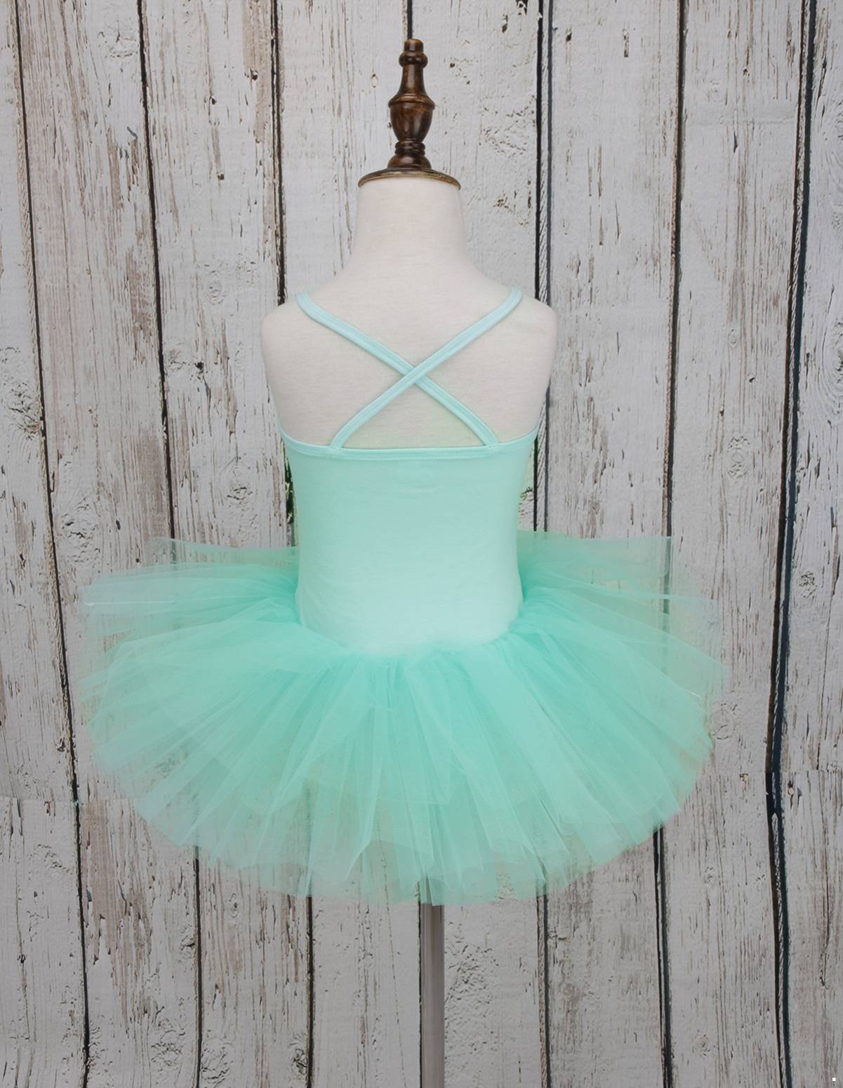 Kids Girls Sequined Ballet Dance Leotard Tutu Dress