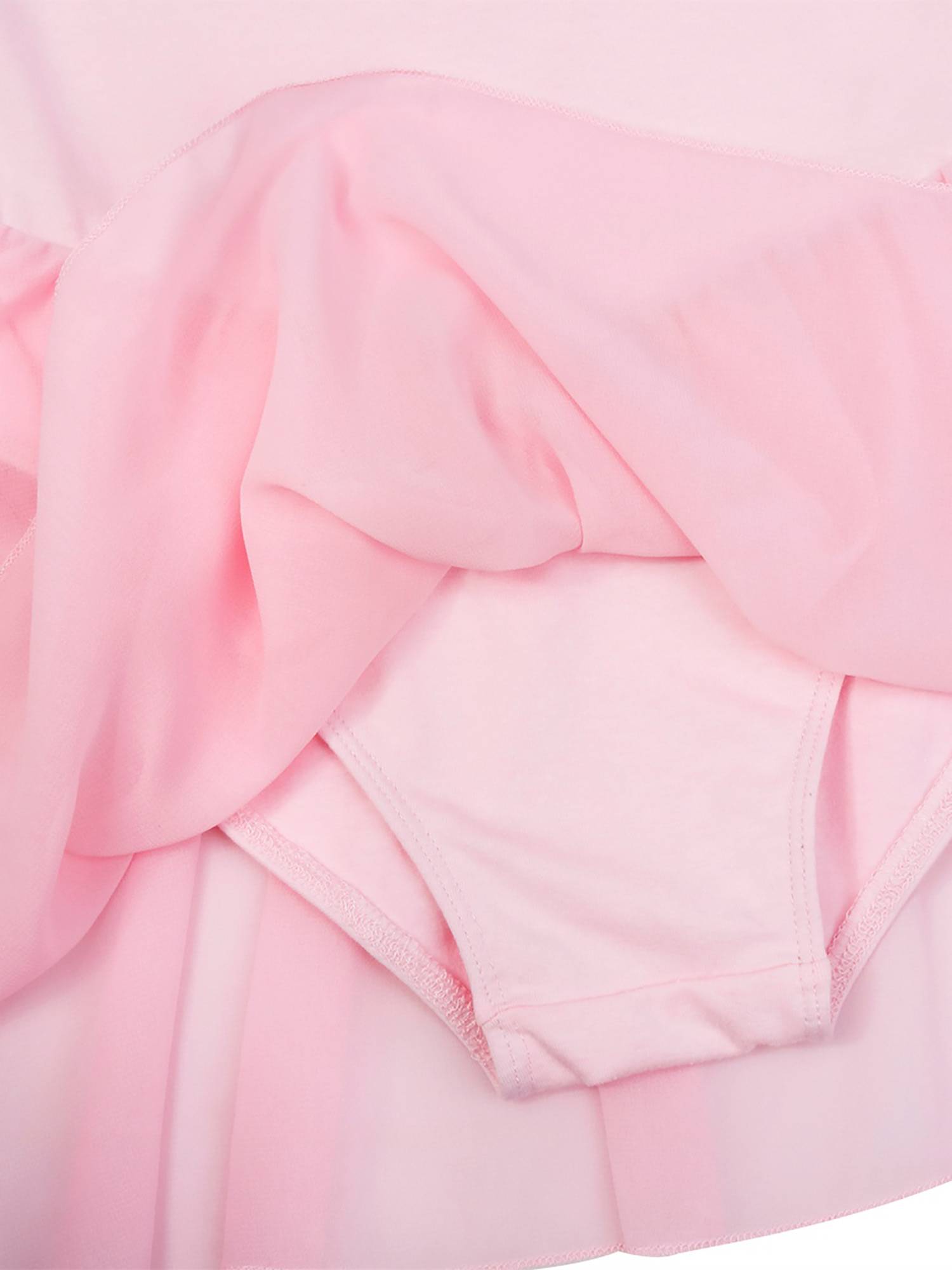 Kids Girls Long Sleeve Solid Color Ballet Dance Leotard Dress