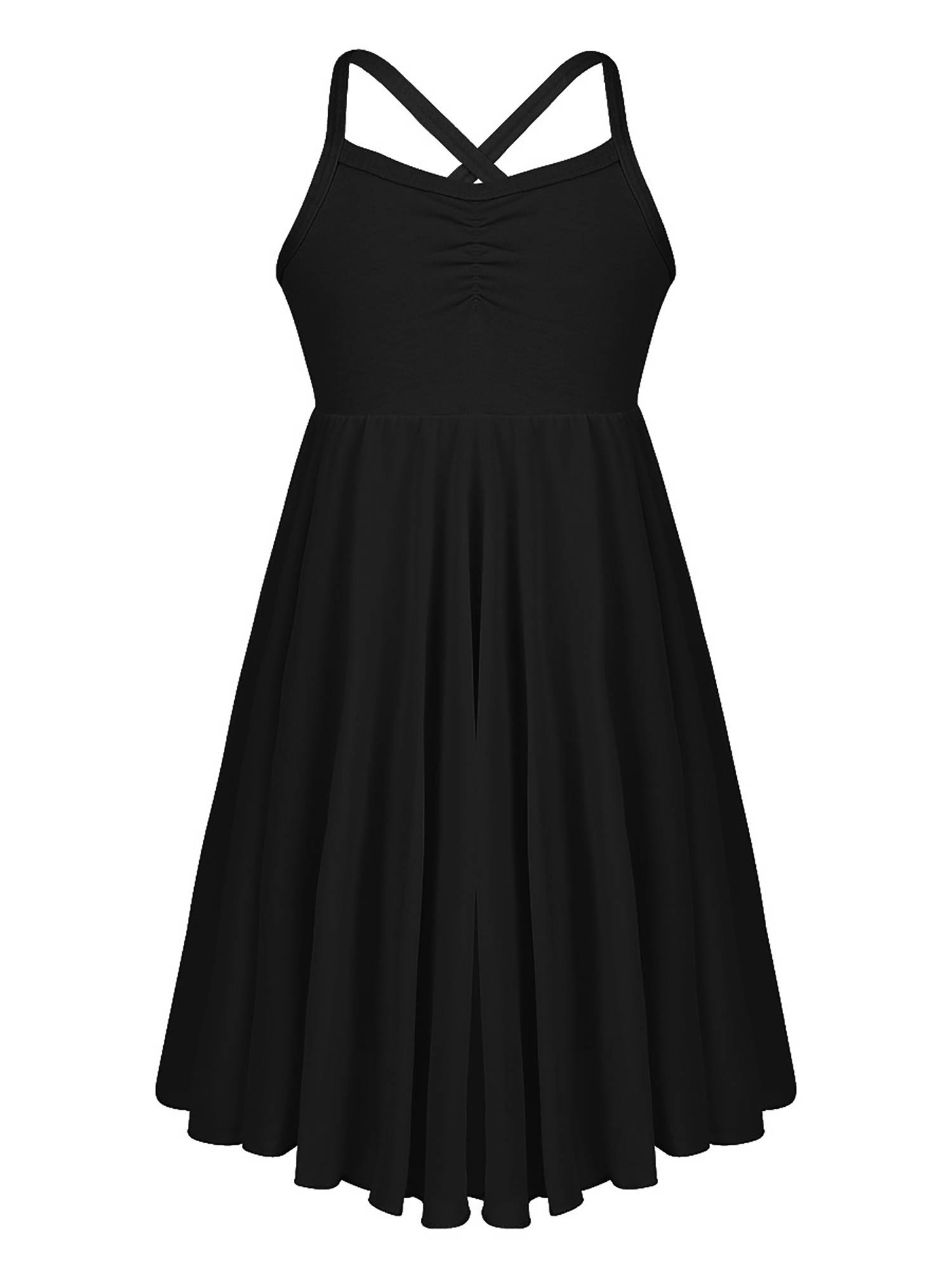 Kids Girls Sleeveless Chiffon Ballet Dance Leotard Dress