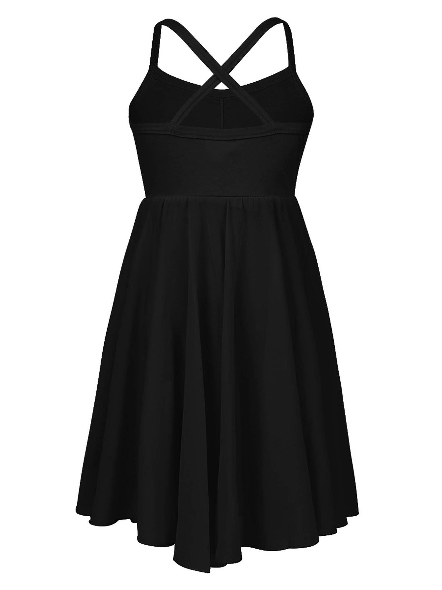 Kids Girls Sleeveless Chiffon Ballet Dance Leotard Dress