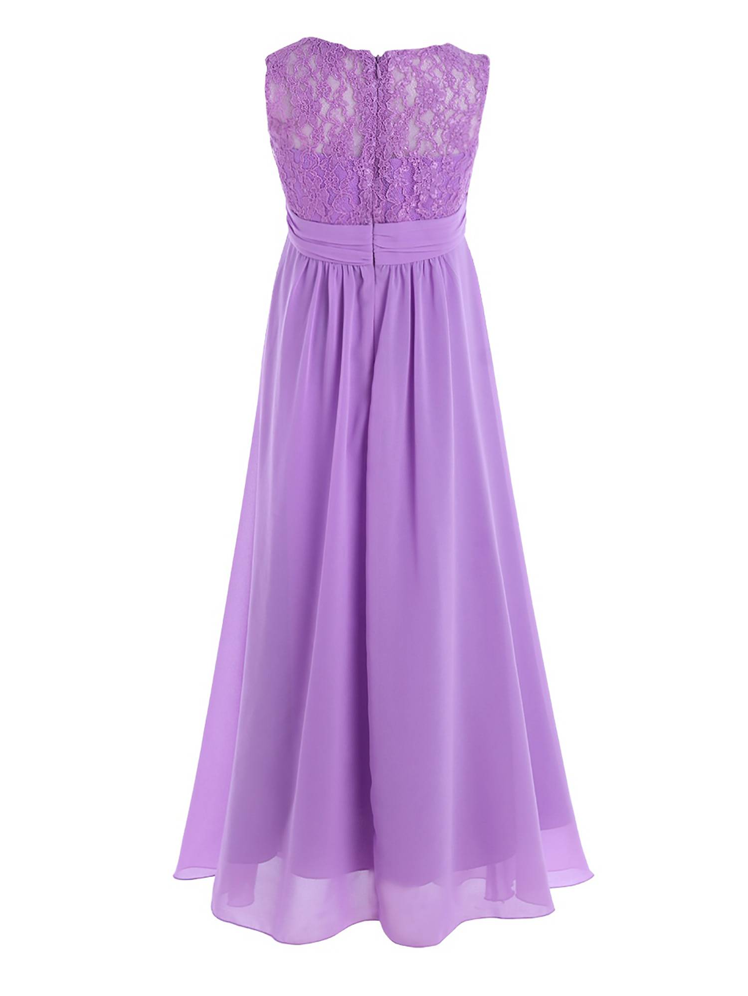 Toddler/Kids Girls Chiffon Lace High-Waist Dress