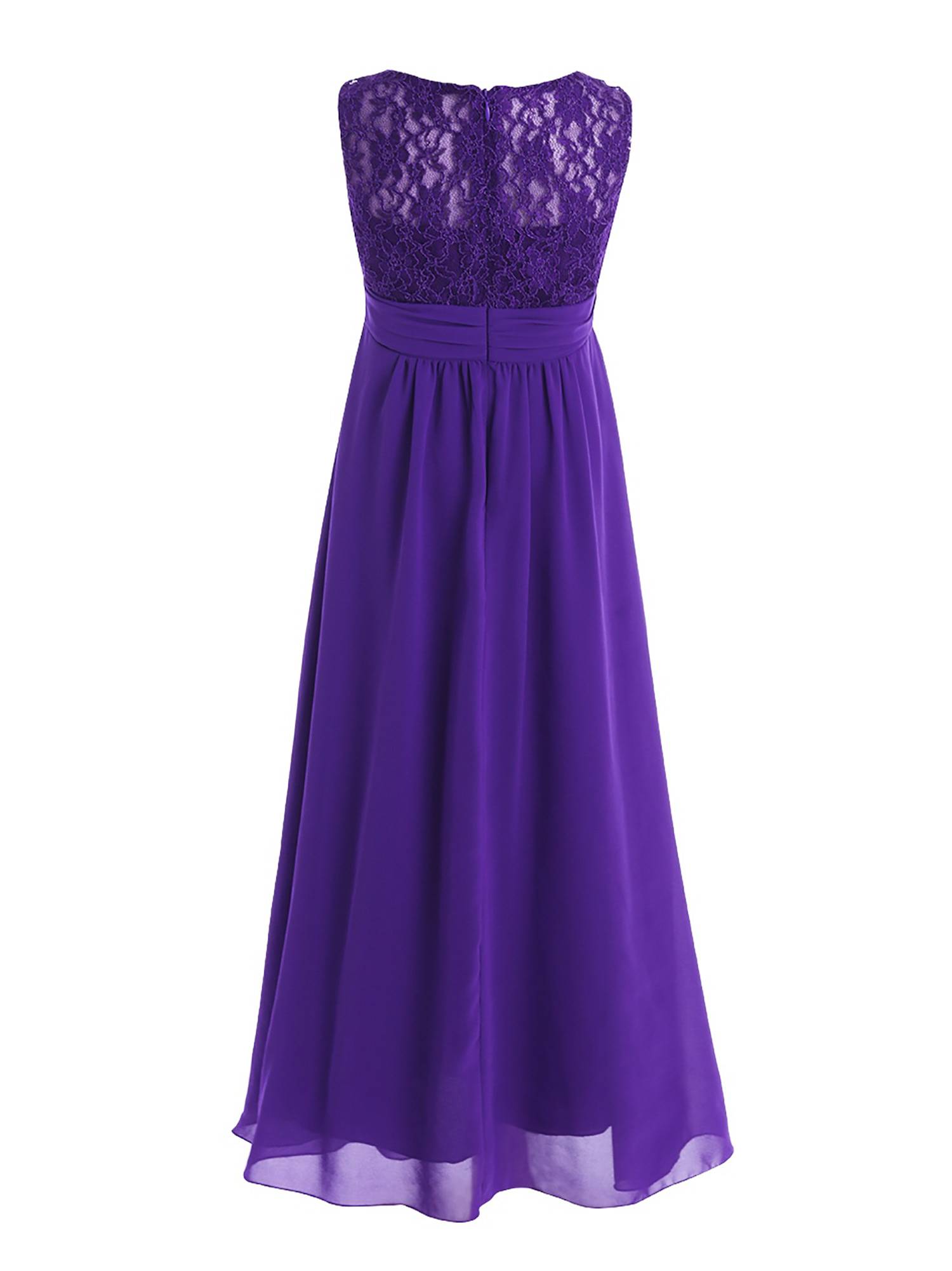 Toddler/Kids Girls Chiffon Lace High-Waist Dress