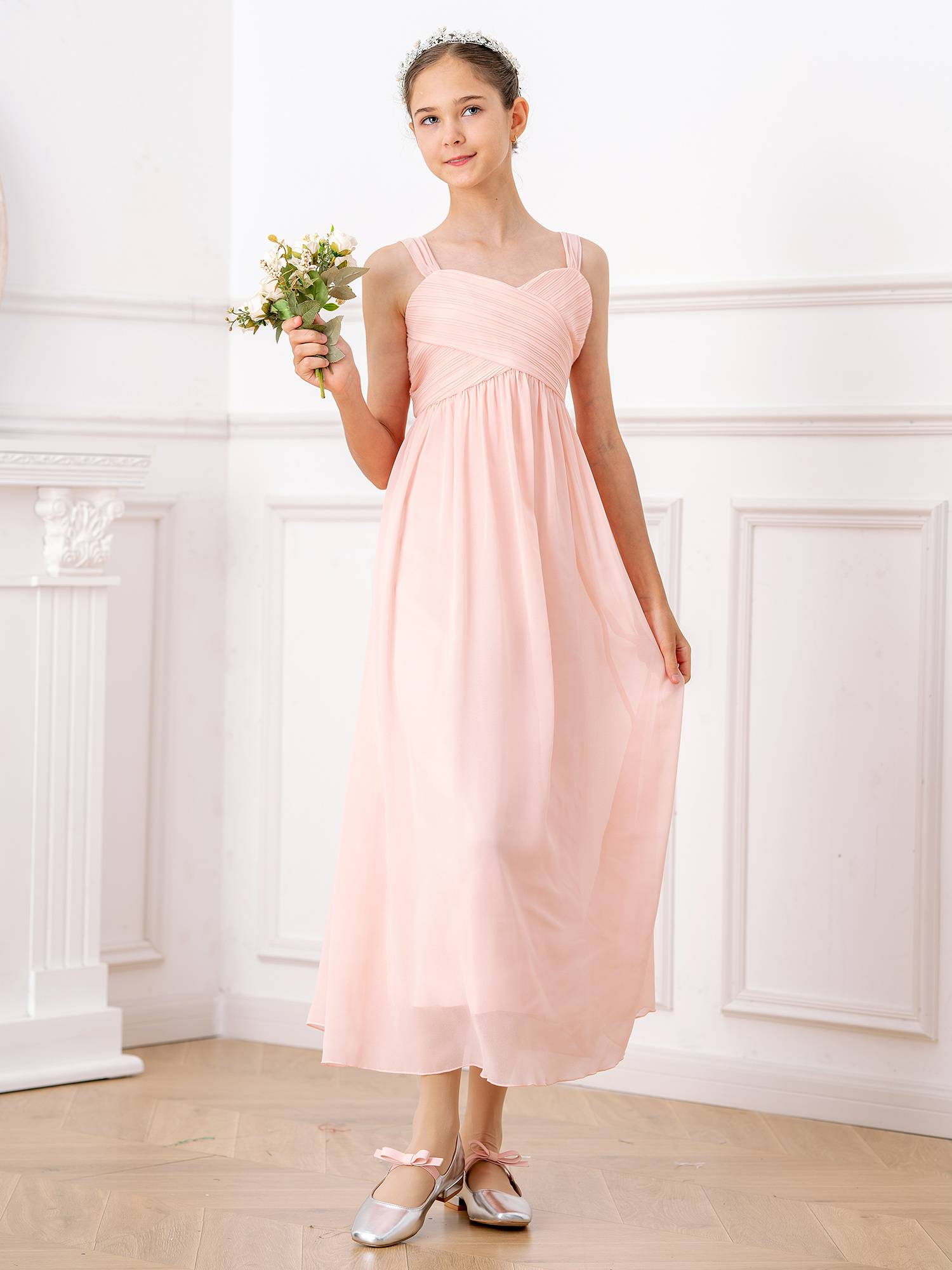 Toddler/Kids Girls Chiffon Party Maxi Dress